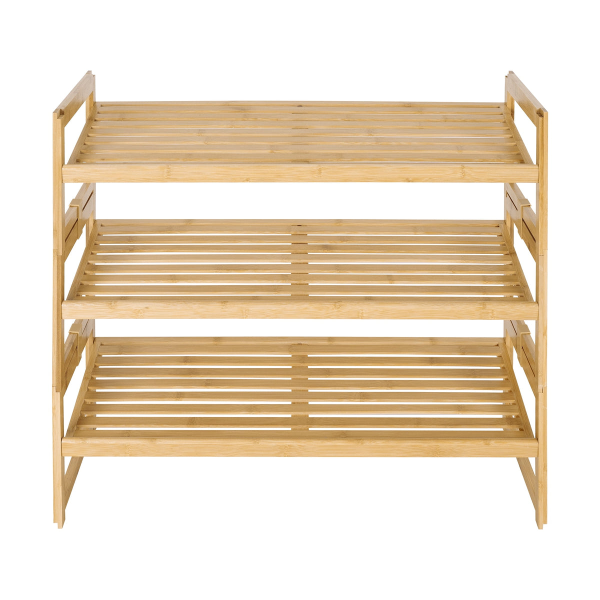 AVERO™ (2 pack) Bamboo 3-Tier Shoe Rack for 9 Pairs - AVERO™