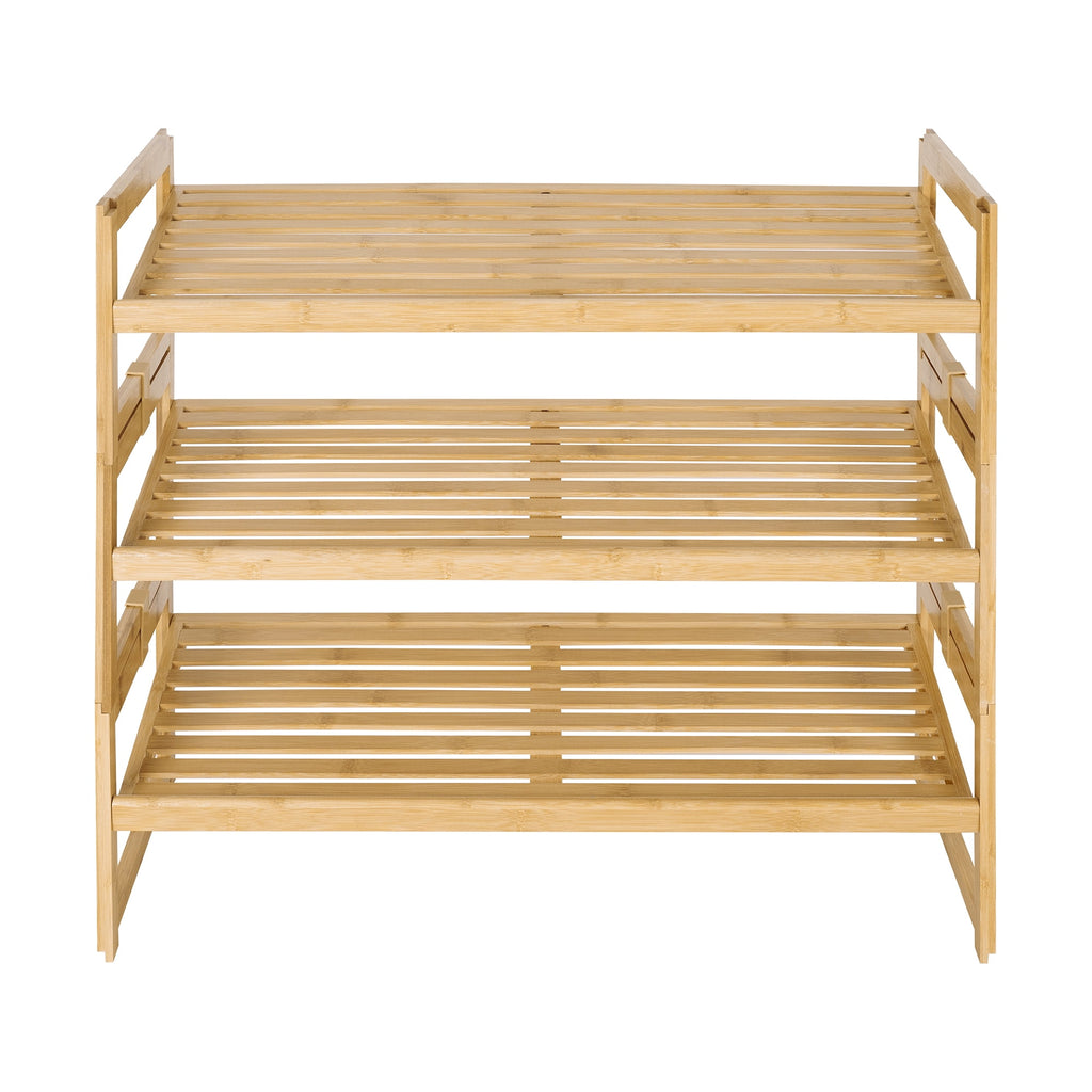 AVERO™ Bamboo 3-Tier Shoe Rack for 9 Pairs - AVERO™