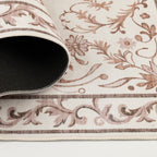 AVERO™ Tan Floral Faux Fur Indoor Area Rug, 4 ft x 5 ft 6 in - AVERO™