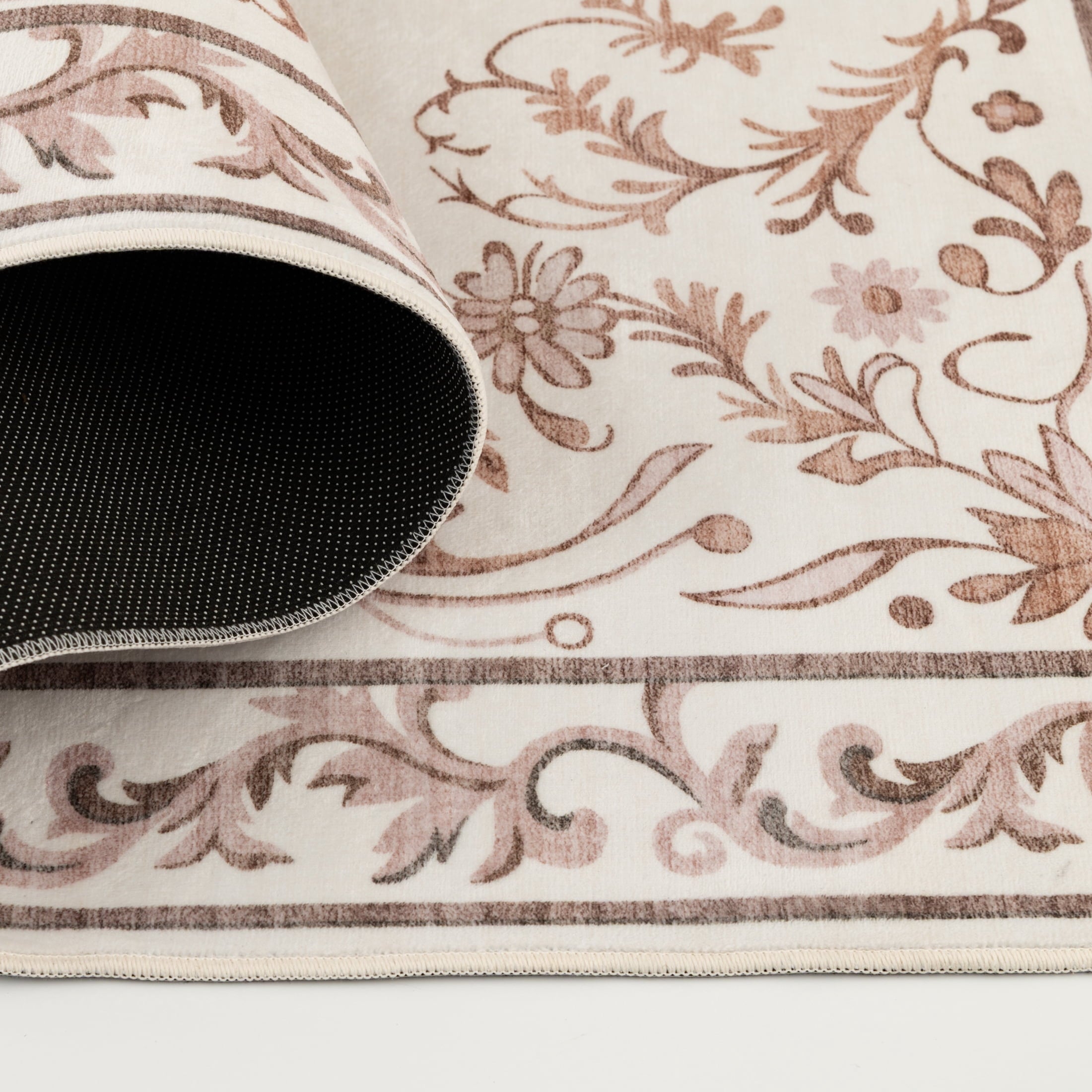 AVERO™ Tan Floral Faux Fur Indoor Area Rug, 4 ft x 5 ft 6 in - AVERO™