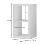 AVERO™ 2 Cube Storage Organizer, Textured White - AVERO™