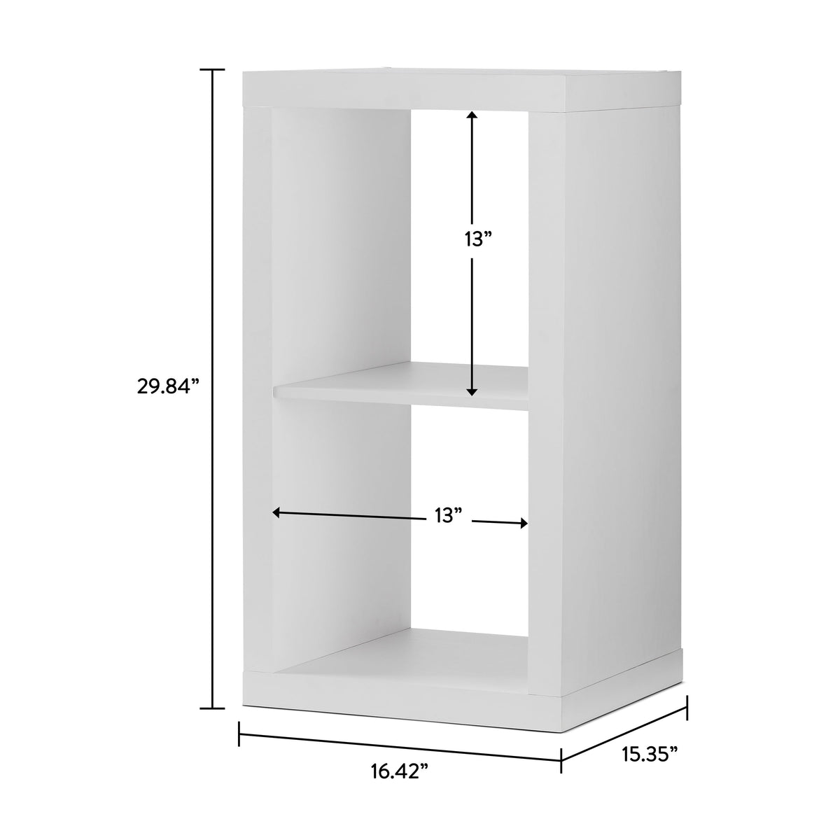 AVERO™ 2 Cube Storage Organizer, Textured White - AVERO™