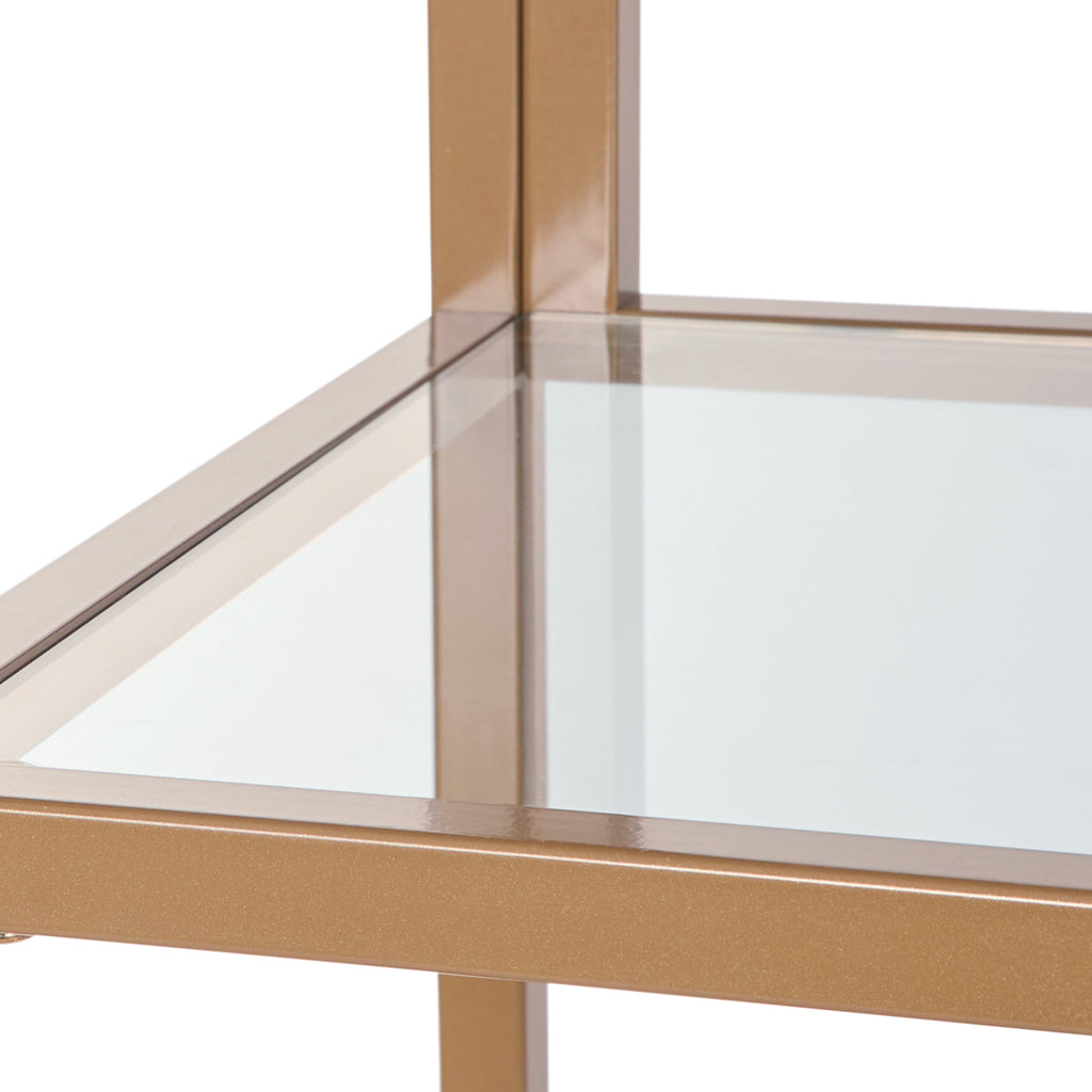 AVERO™ Nola Arch Bookcase, Gold Finish - AVERO™