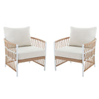 AVERO™ Lilah 2-Pack Outdoor Wicker Lounge Chairs, White - AVERO™