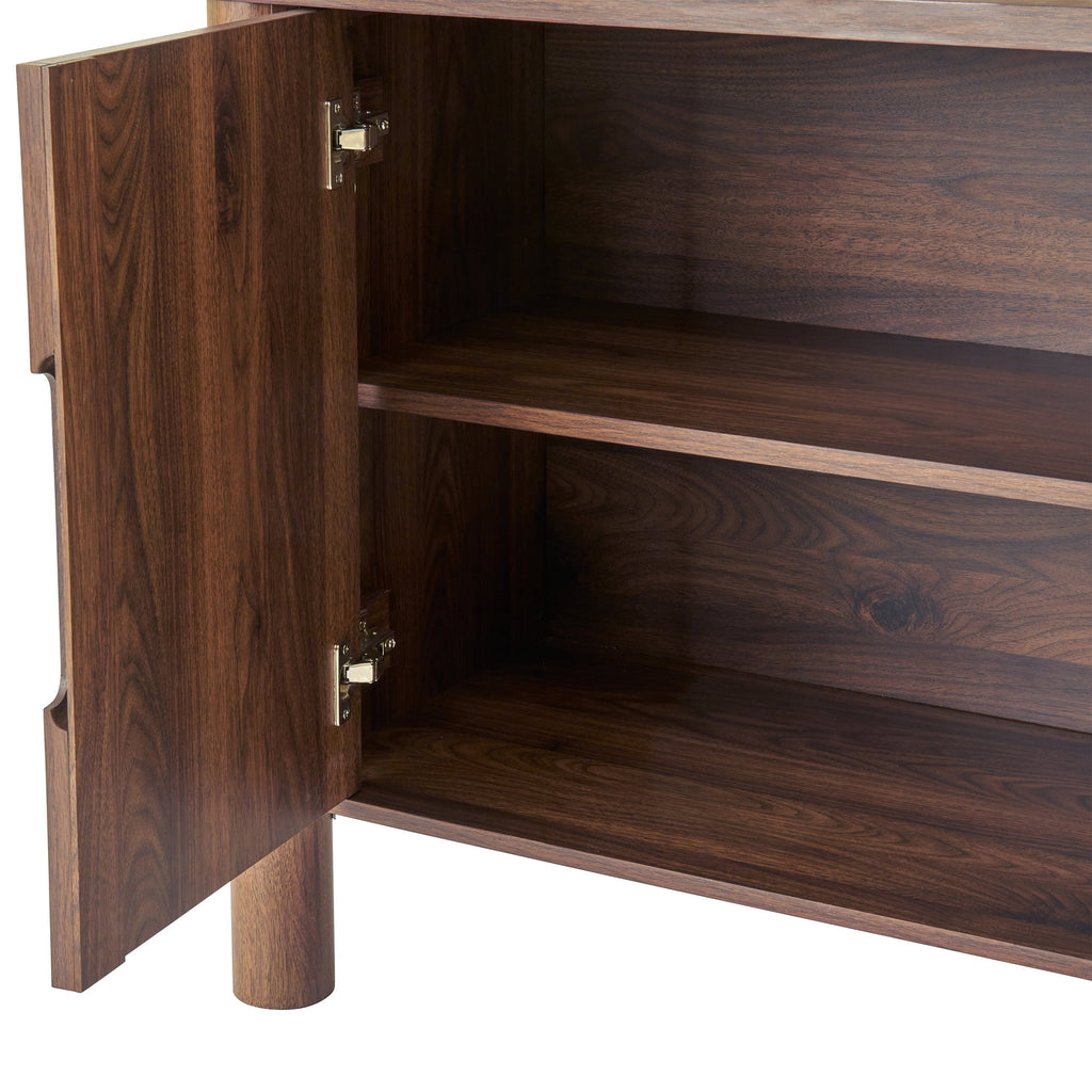 AVERO™ Adlin Bookcase with Doors, Walnut Finish - AVERO™