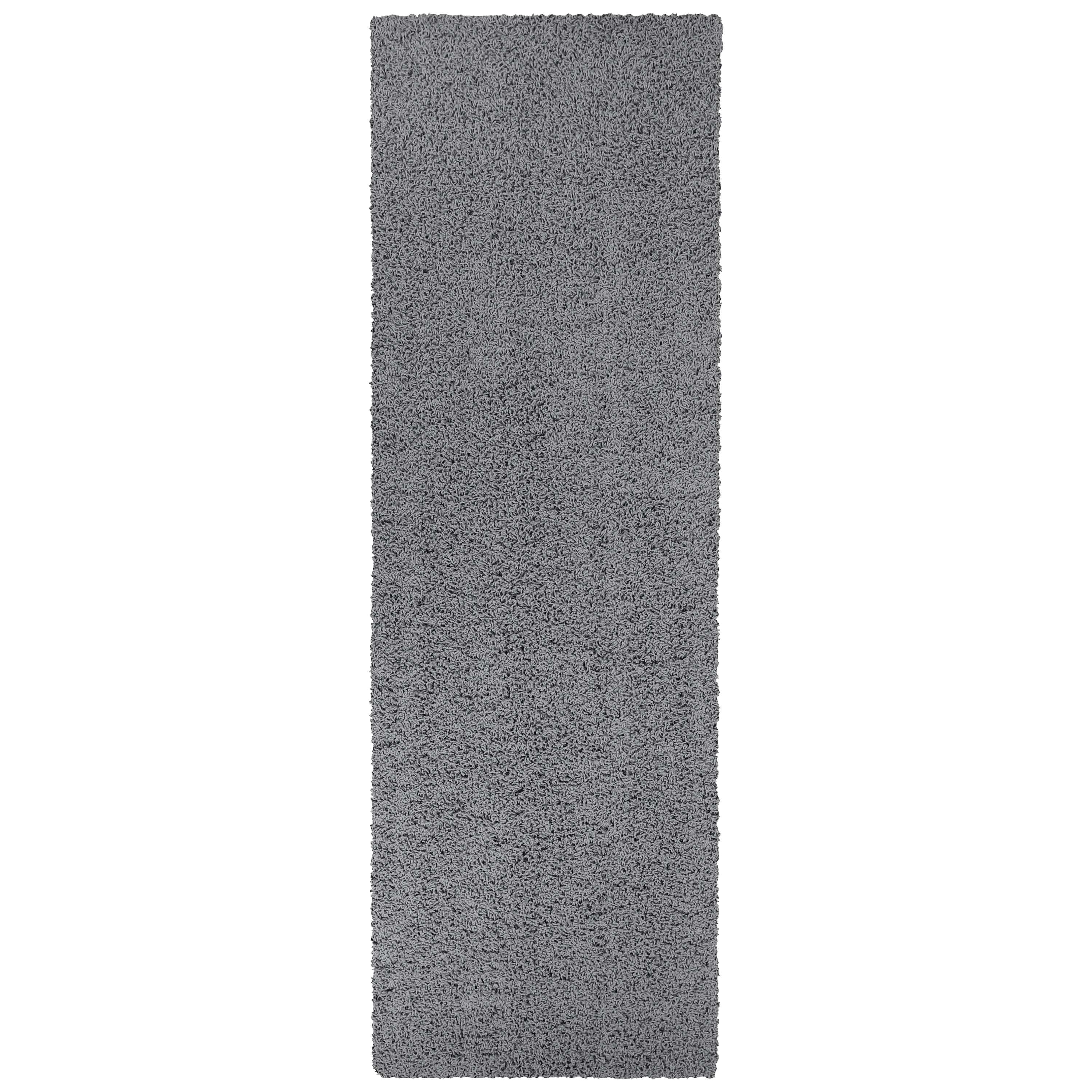 AVERO™ (2 pack) Solid Gray Shag Indoor Runner Rug, 1 ft 9 in x 5 ft - AVERO™