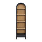 AVERO™ Juliet Narrow Arch Bookcase, Rich Black and Light Honey - AVERO™