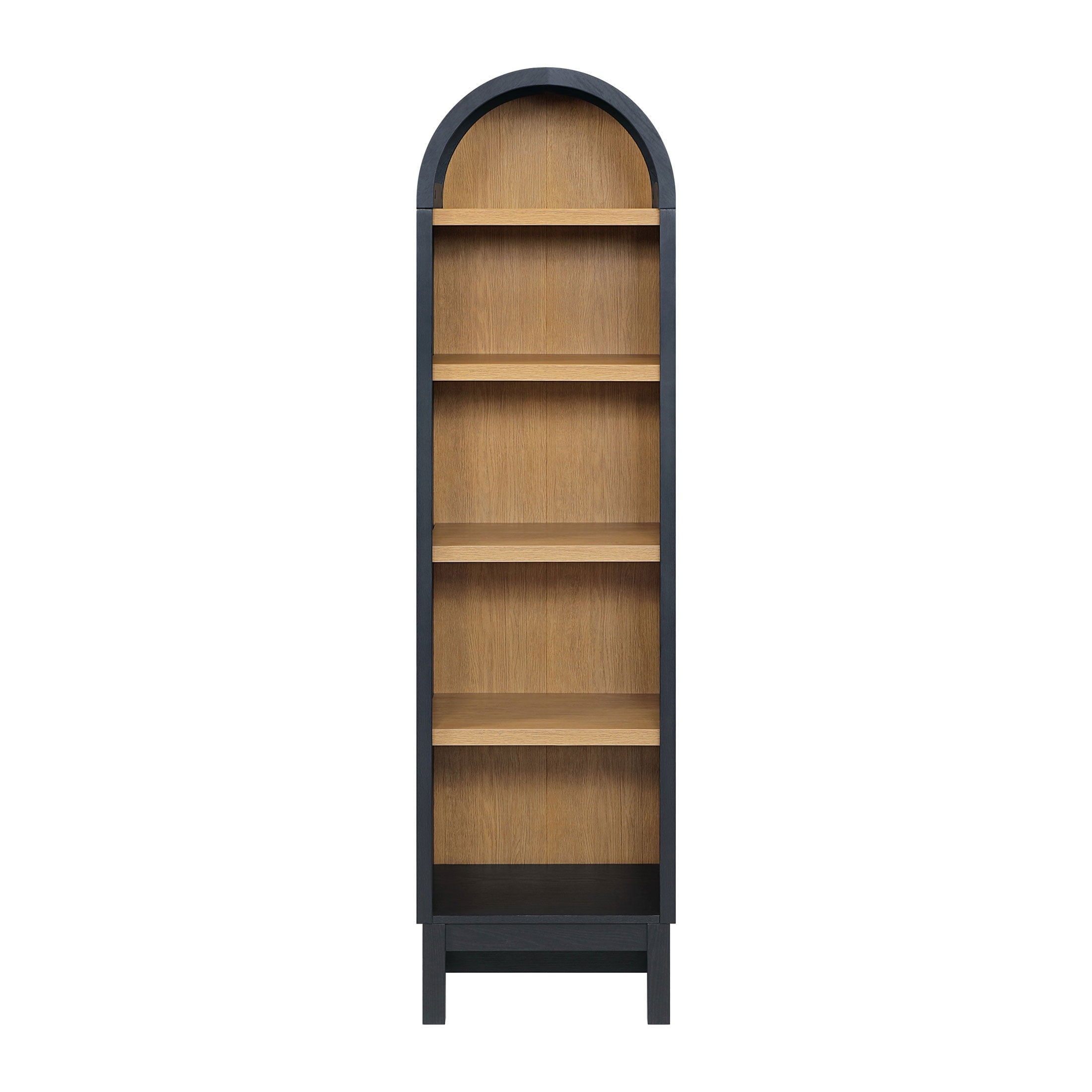 AVERO™ Juliet Narrow Arch Bookcase, Rich Black and Light Honey - AVERO™