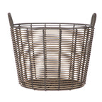 AVERO™ Round Poly Rattan Decorative Storage Basket with Handles, 18.7 in x 16.14 in - AVERO™