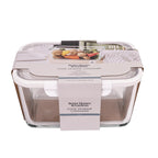 AVERO™ (2 Pack) Better Homes Gardens 14cup Rectangle Glass Food Storage Container with Tritan Lid. Set of 1 2 Pieces Well Suited to Refrigerator Organization - AVERO™