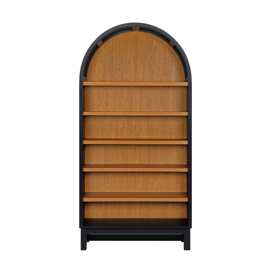 AVERO™ Juliet Open Arch Bookcase, Rich Black and Light Honey - AVERO™