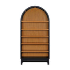 AVERO™ Juliet Open Arch Bookcase, Rich Black and Light Honey - AVERO™