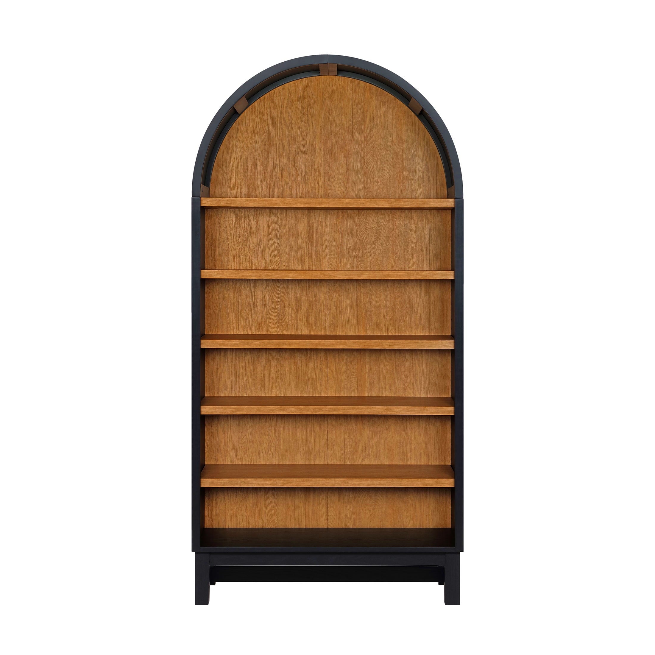 AVERO™ Juliet Open Arch Bookcase, Rich Black and Light Honey - AVERO™