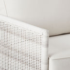AVERO™ Paige 1 Piece Wicker Outdoor Loveseat with Cushions, White - AVERO™