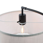 AVERO™ Michelle 71-Inch Metal Arc Floor Lamp with White Fabric Shade and 3-Way Switch - AVERO™