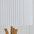 AVERO™ 63 in Natural Wood Tripod Floor Lamp with Pleated Shade - AVERO™
