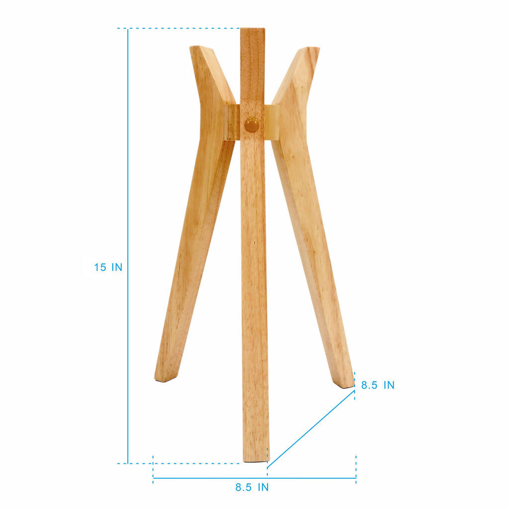 AVERO™ 24 in Tripod Table Lamp with Natural Wood Base and Pleated Shade - AVERO™