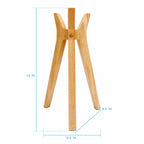 AVERO™ 24 in Tripod Table Lamp with Natural Wood Base and Pleated Shade - AVERO™
