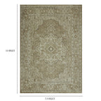 AVERO™ Traditional Plush Beige Medallion Indoor Area Rug, 7' 9" x 10' - AVERO™
