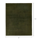 AVERO™ Solid High Low Tufted Grid Dark Green Indoor Area Rug, 8' x 10' - AVERO™