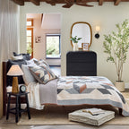 AVERO™ Starburst Patchwork Cotton Quilt, King Bedding - AVERO™