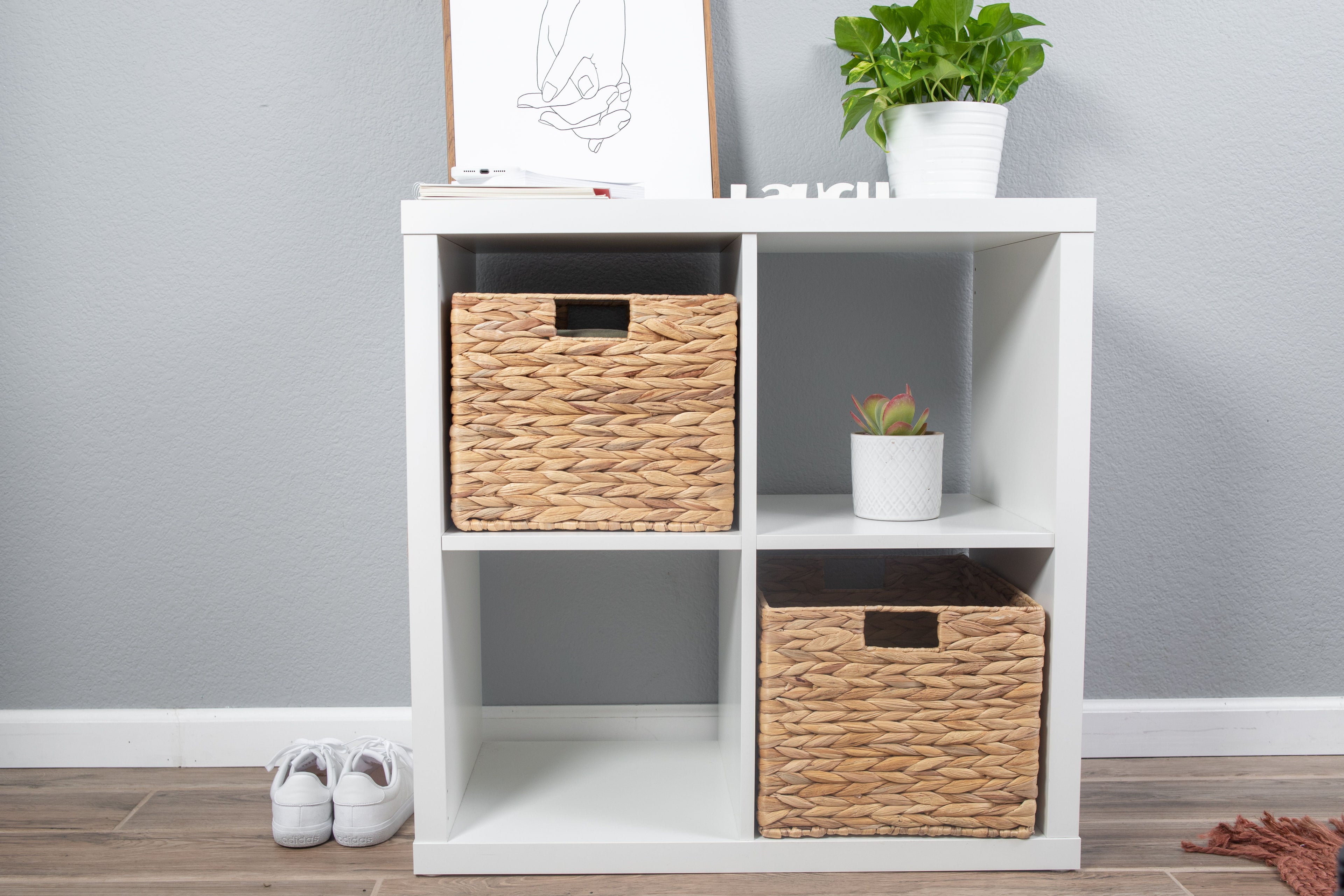AVERO™ Natural Water Hyacinth Crate, Set of 2, Large - AVERO™
