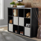 AVERO™ 12 Cube Storage Organizer, Solid Black - AVERO™
