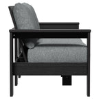 AVERO™ Ezra Outdoor Sofa, Black Frame with Gray Cushions - AVERO™