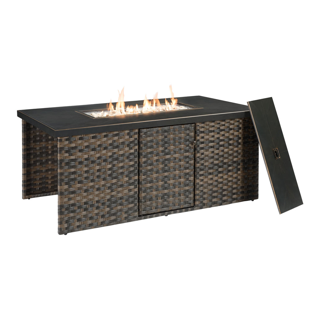 AVERO™ Rockport 4-Piece Outdoor Conversation Set with Firepit Table - AVERO™