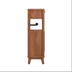 AVERO™ Greyson Slim Bathroom Storage Cabinet with Toilet Paper Holder, Walnut Finish - AVERO™