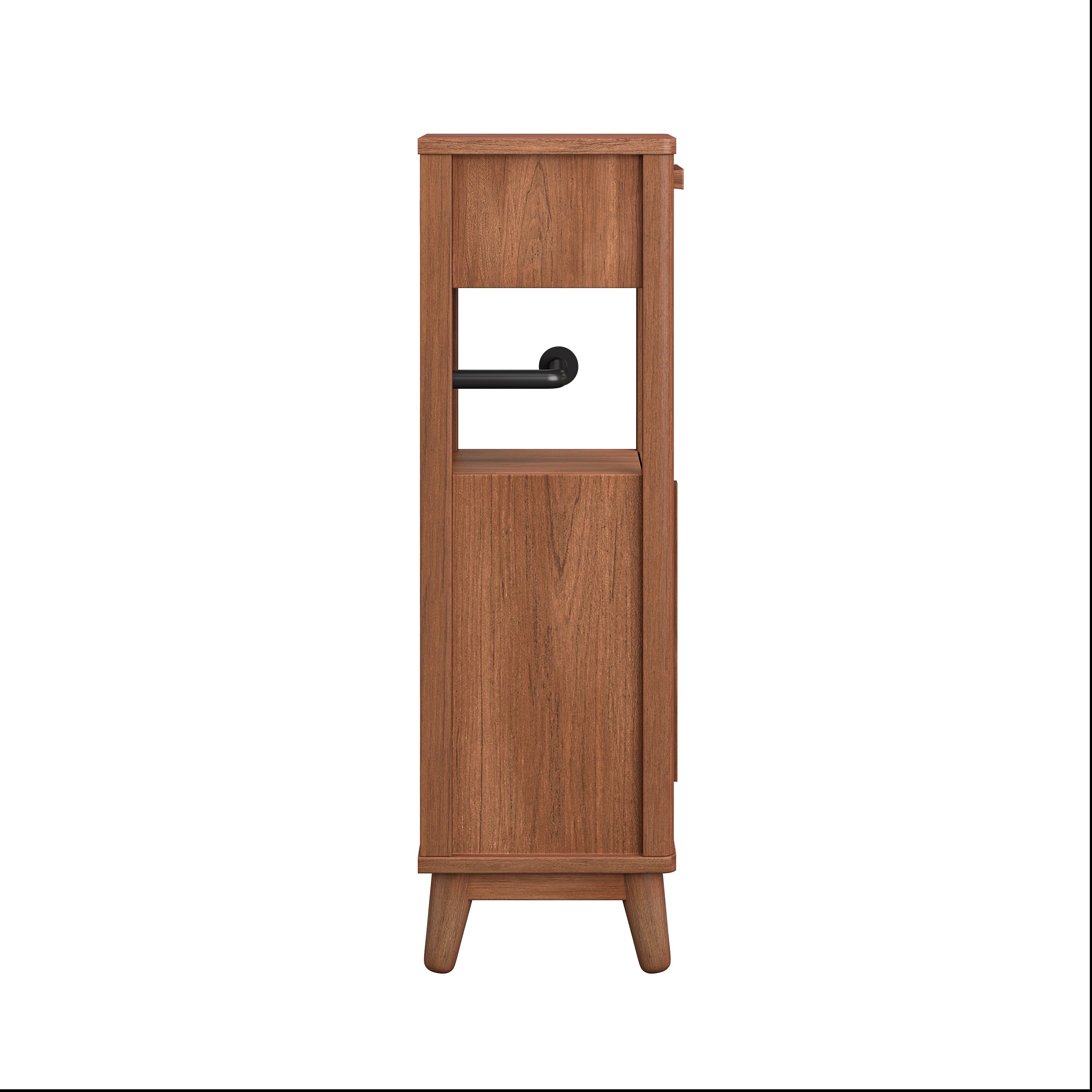 AVERO™ Greyson Slim Bathroom Storage Cabinet with Toilet Paper Holder, Walnut Finish - AVERO™