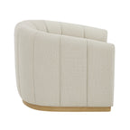 AVERO™ Lillian Accent Swivel Chair, Cream Linen - AVERO™