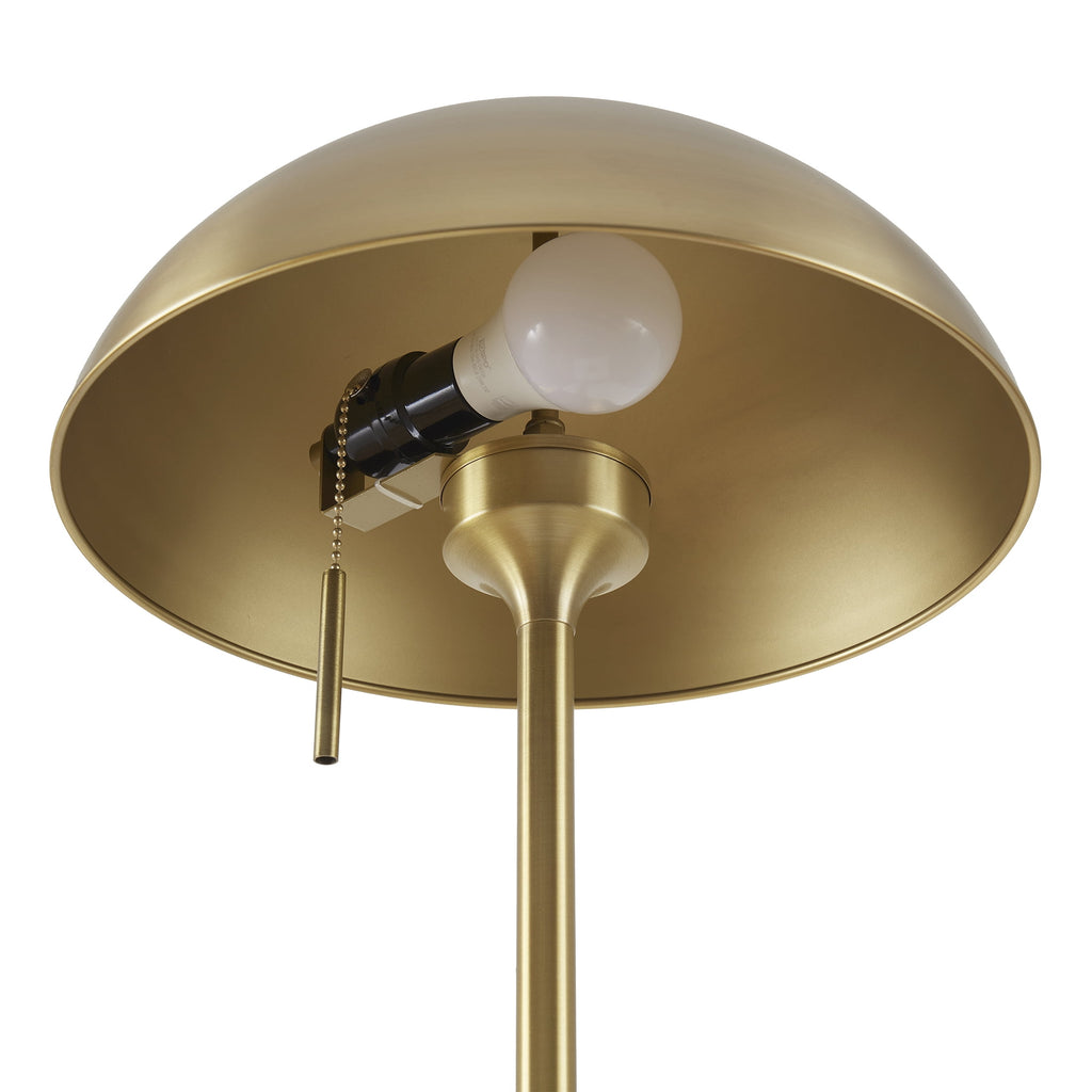 AVERO™ 62" Modern Pull-chain Brass Floor Lamp with Brass Dome Shade - AVERO™
