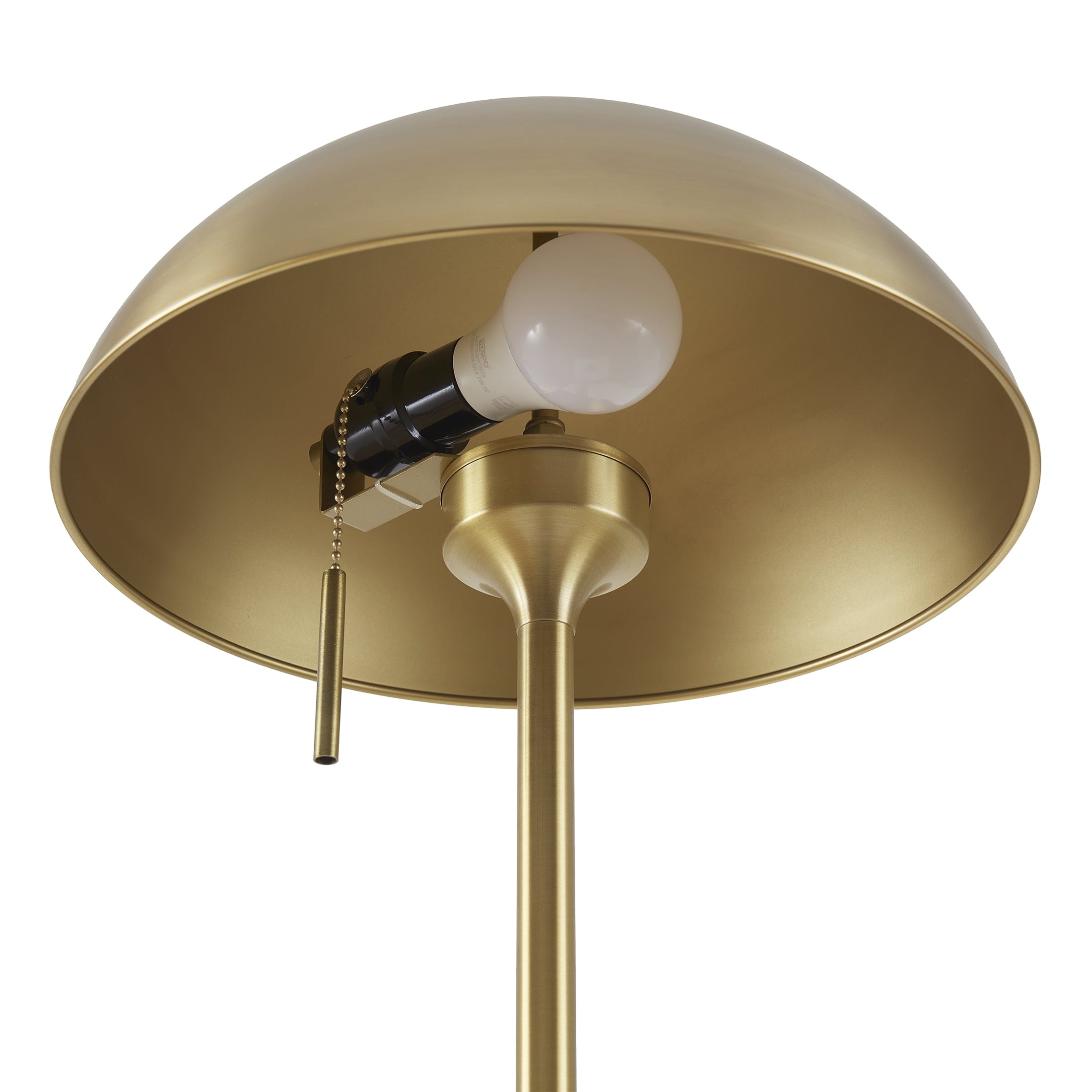 AVERO™ 62" Modern Pull-chain Brass Floor Lamp with Brass Dome Shade - AVERO™
