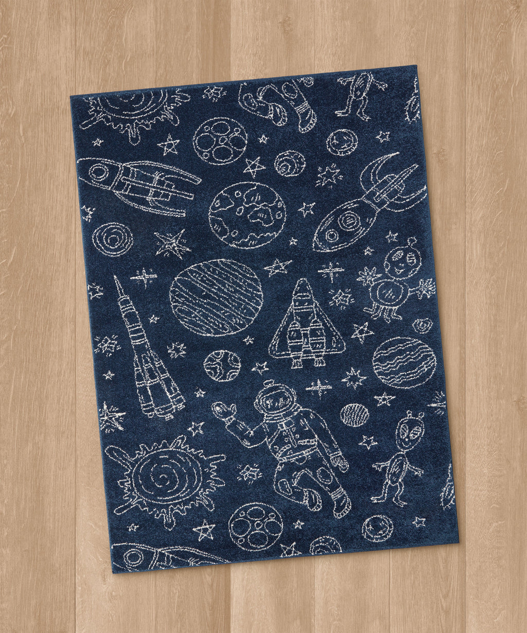 AVERO™ Navy Space Indoor Kids Rug, 4' x 5'5" - AVERO™