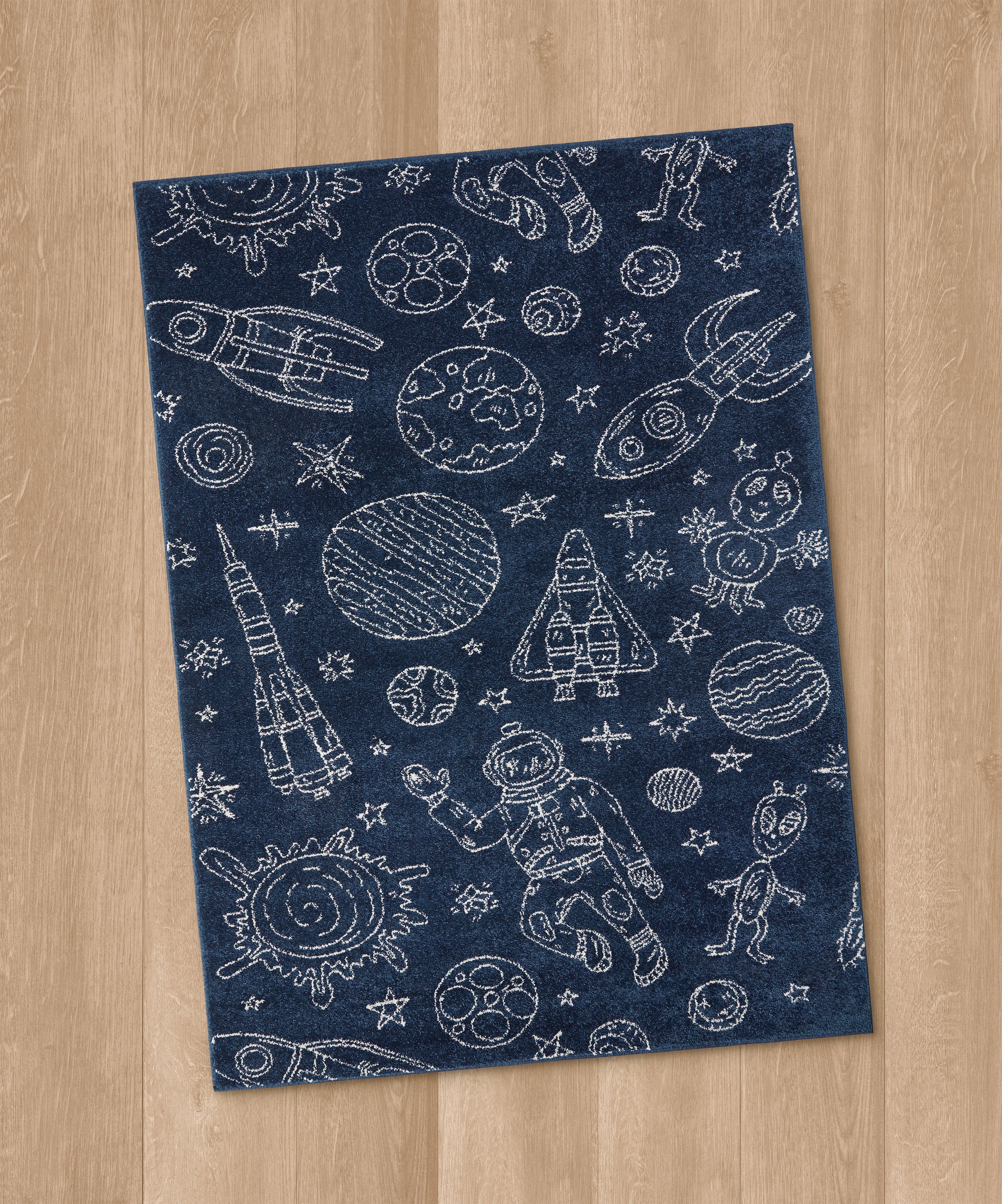 AVERO™ Navy Space Indoor Kids Rug, 4' x 5'5" - AVERO™