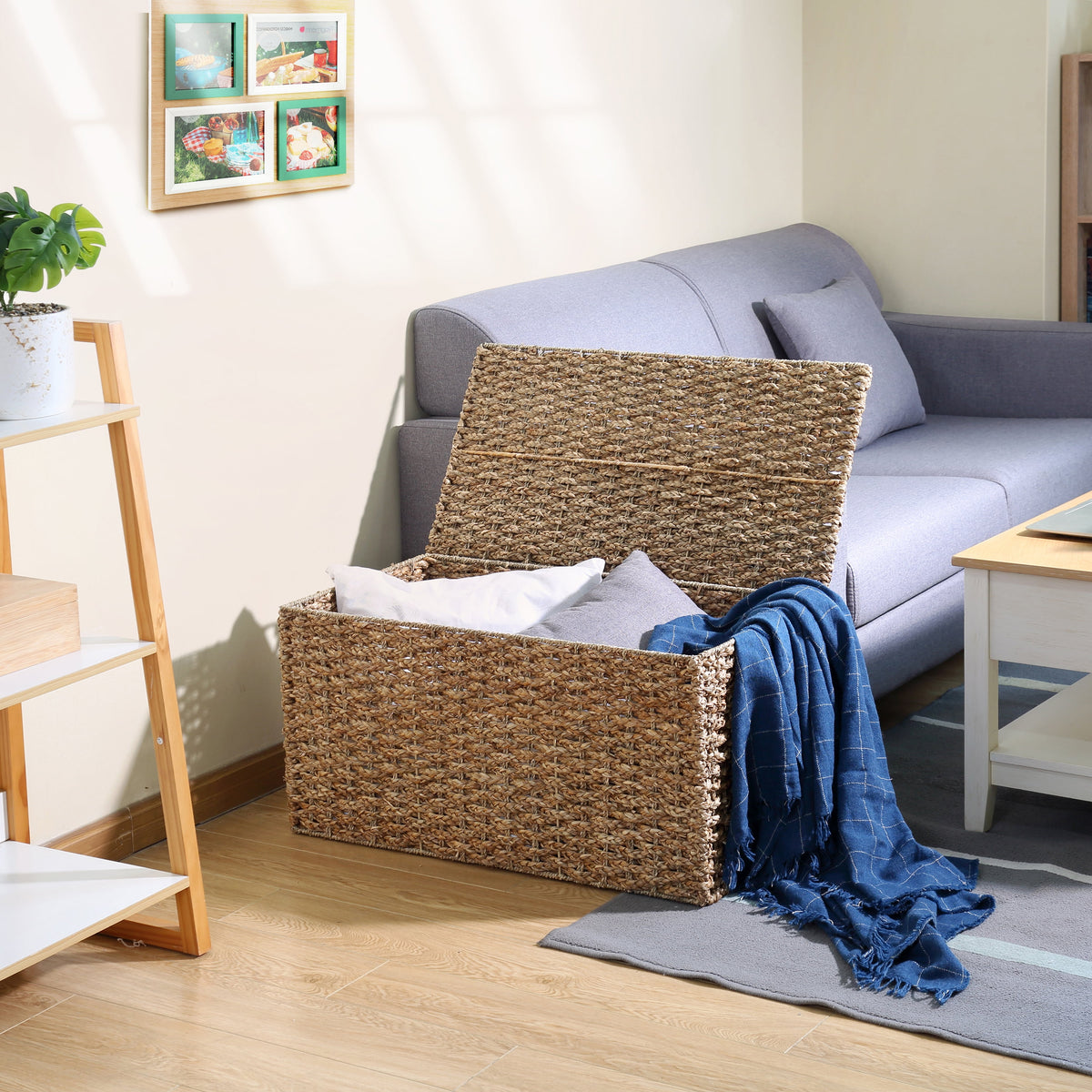 AVERO™ XL Braided Seagrass Storage Trunk - AVERO™