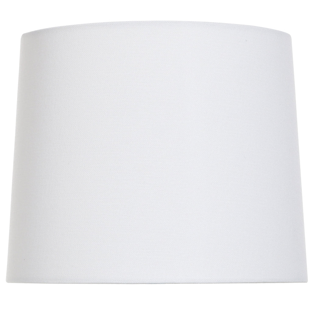 AVERO™ Wood Totem Table Lamp with White Linen Shade, 10"L x 10"W x 18"H - AVERO™