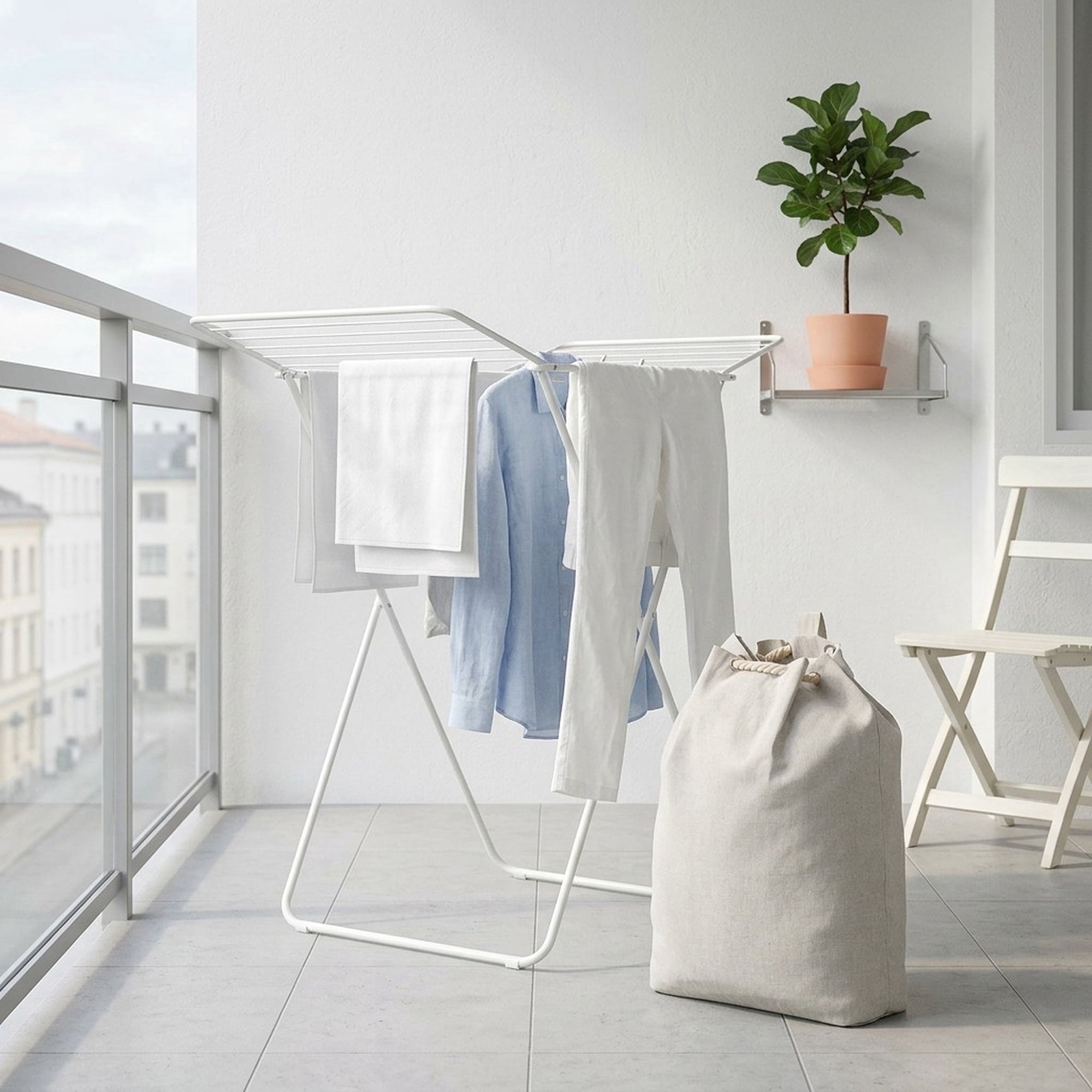AVERO™ (2 Pack) Better Homes Gardens Polyester and Cotton Canvas Laundry Bag Gray 15 in W x 7 in D x 24.5 in H - AVERO™