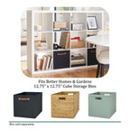 AVERO™ (4 pack) 12 Cube Storage Organizer, White Texture - AVERO™
