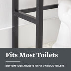 AVERO™ Jace 3-Shelf Over-the-Toilet Storage Shelf, Black Frame with Oak Shelves - AVERO™