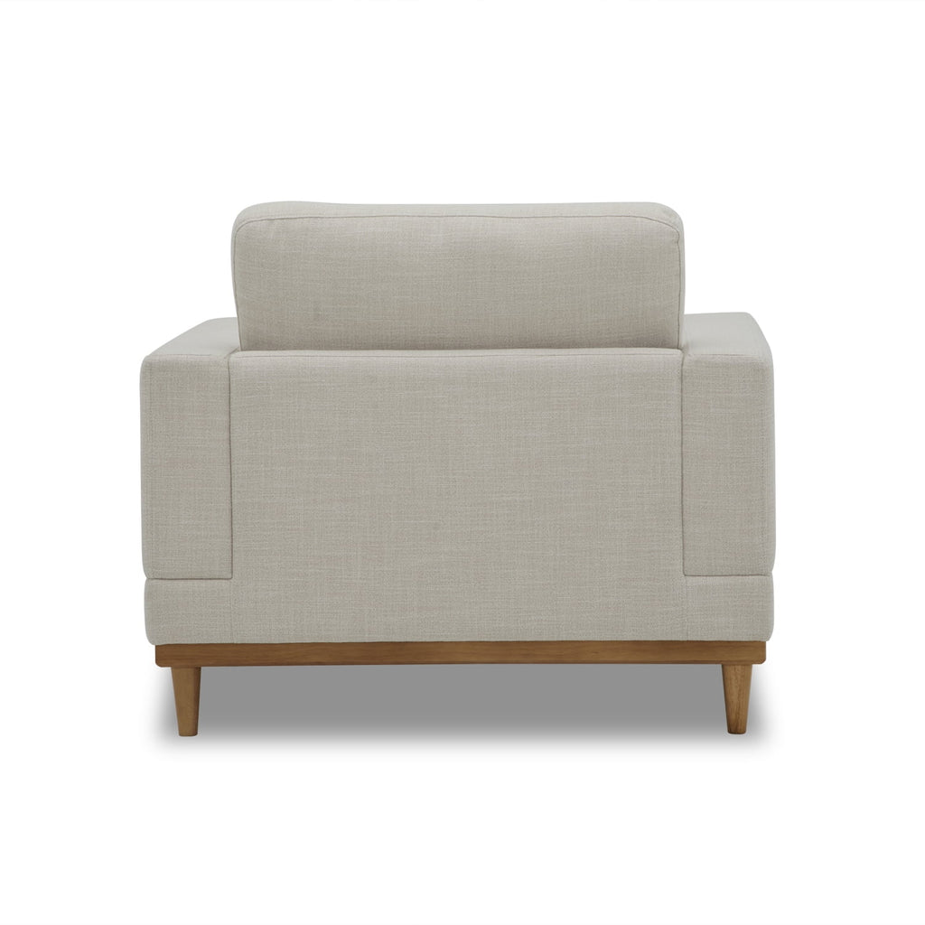 AVERO™ Springwood Wood Frame Accent Chair, Cream Linen - AVERO™