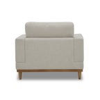 AVERO™ Springwood Wood Frame Accent Chair, Cream Linen - AVERO™
