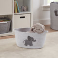 AVERO™ Cotton Rope Rectangle Tote Bin, Elephant Crochet - AVERO™