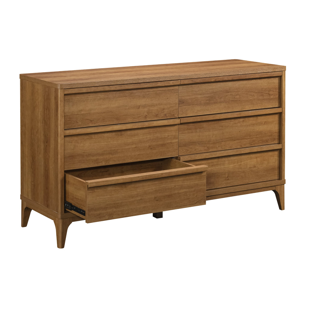 AVERO™ Greyson 6-Drawer Double Dresser, Acorn Finish - AVERO™