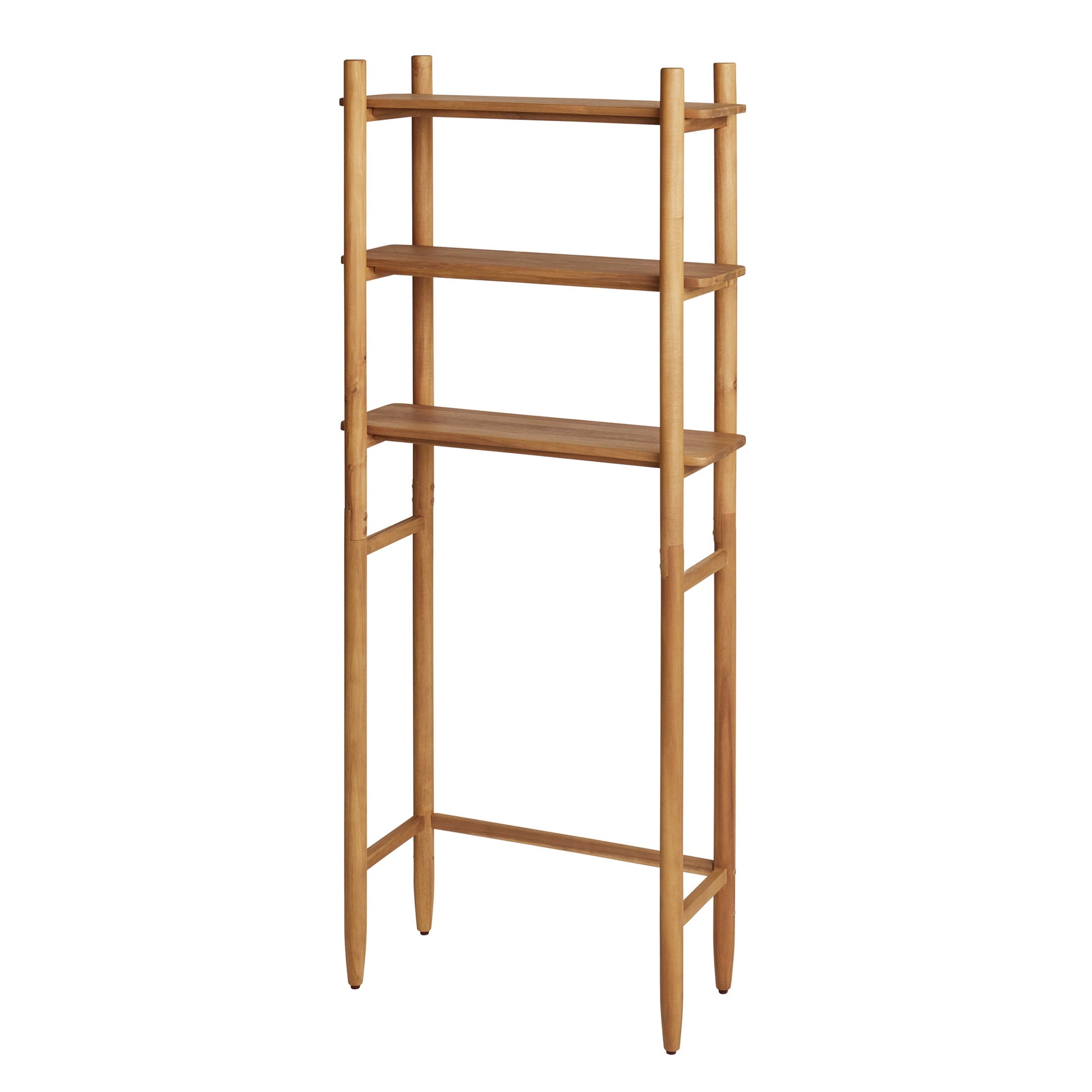AVERO™ Springwood Acacia Wood over-the-Toilet Space Saver Cabinet, 3 Shelves, Honey - AVERO™