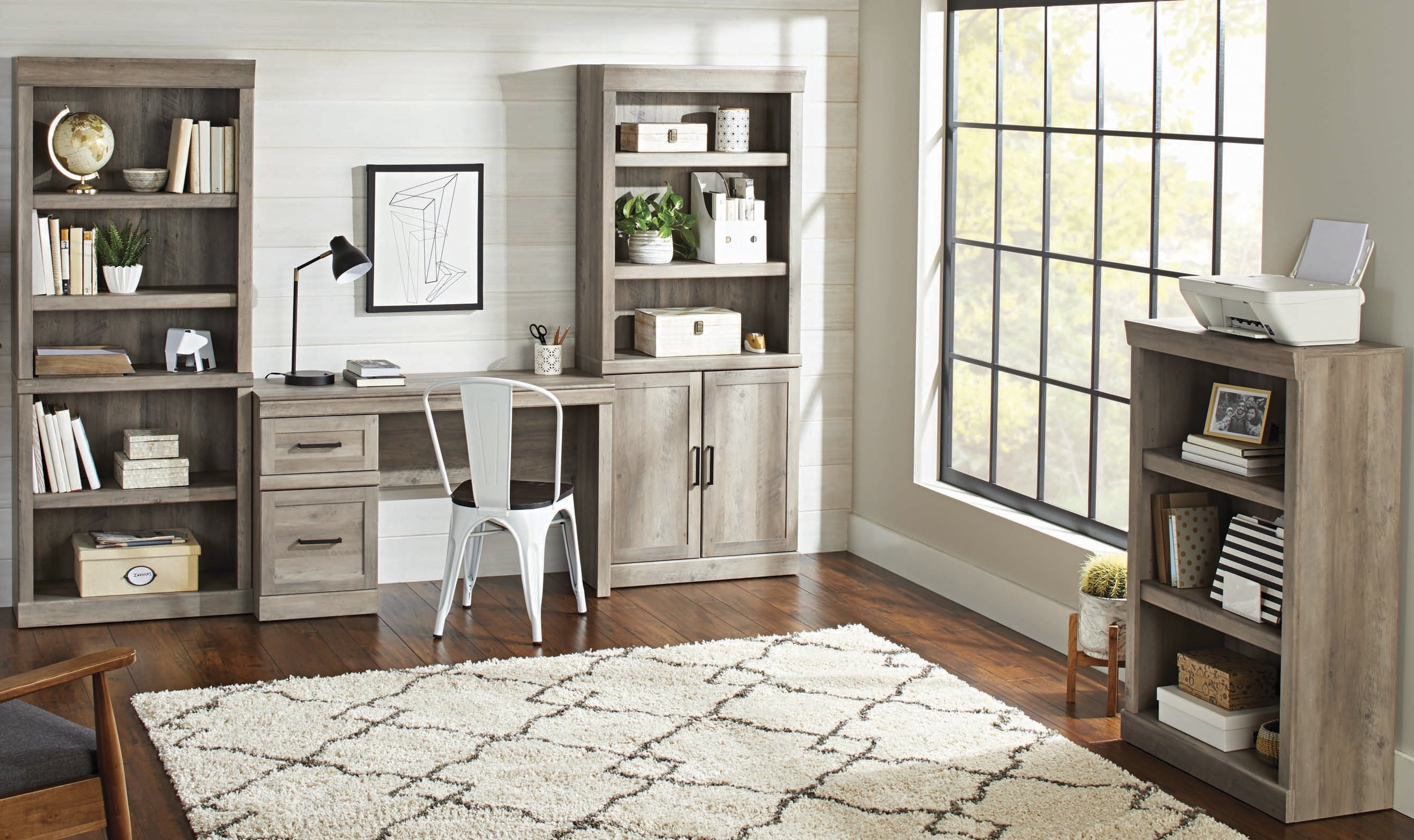 AVERO™ Glendale 5 Shelf Bookcase, Rustic Gray Finish - AVERO™