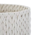 AVERO™ Extra Large White Woven Rope Decorative Storage Basket, 19 in x 15 in - AVERO™