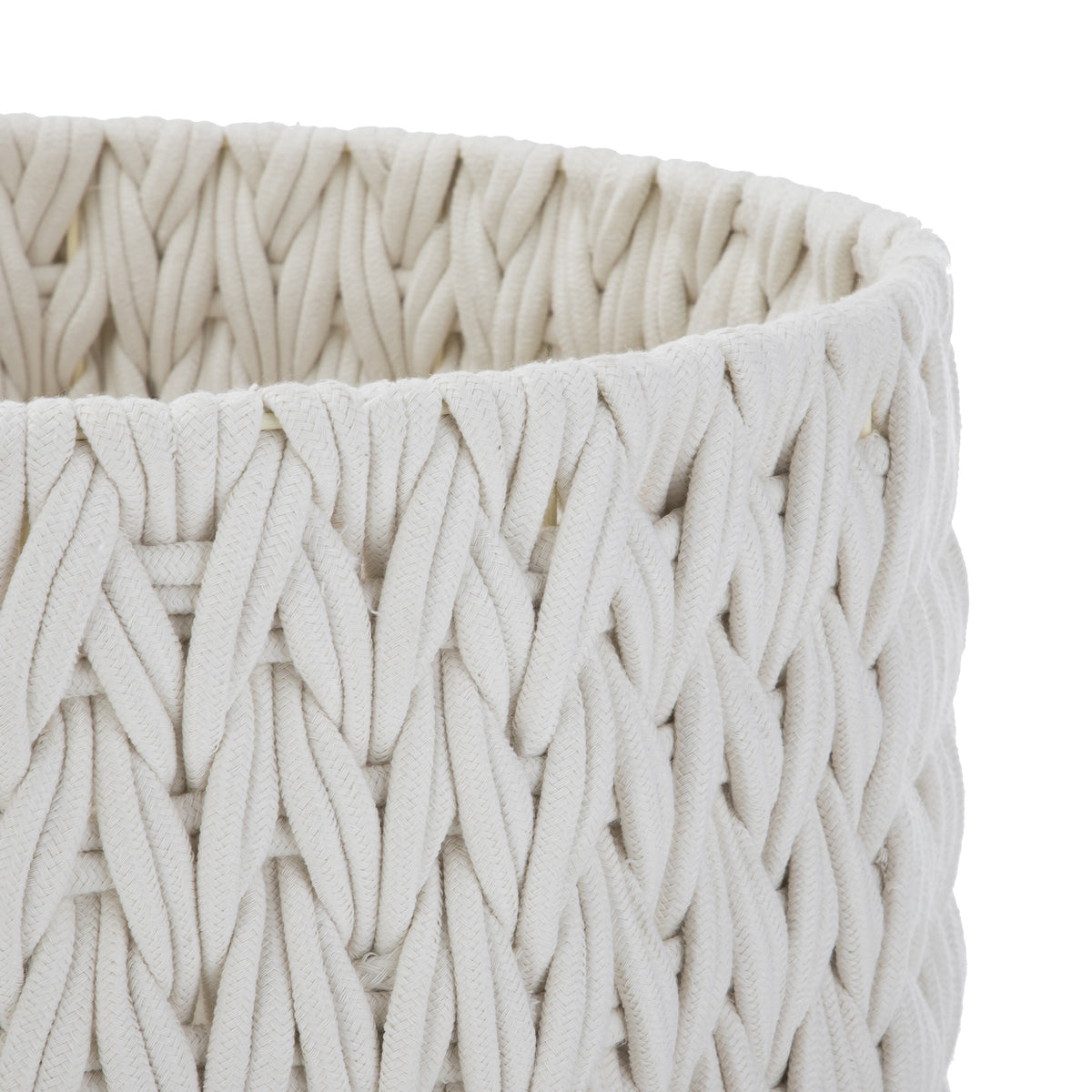 AVERO™ Extra Large White Woven Rope Decorative Storage Basket, 19 in x 15 in - AVERO™