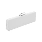 AVERO™ 6' Centerfold Bench, Steel Frame, Indoor Outdoor, Includes Carry Handle, White - AVERO™